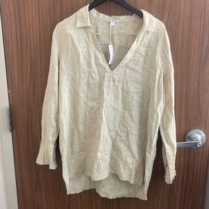 NWT James Perse 100% Linen Top, size XL (4) MSRP $165